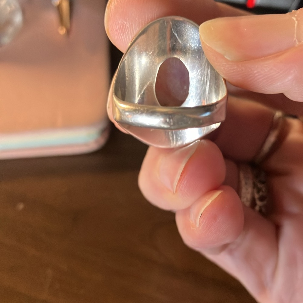 Sterling Silver .925 Moonstone Ring Size 9 - Picture 3 of 3